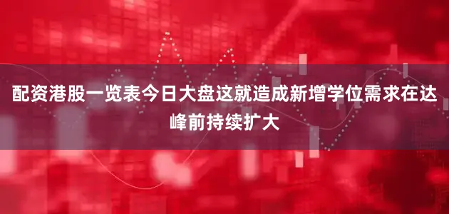配资港股一览表今日大盘这就造成新增学位需求在达峰前持续扩大