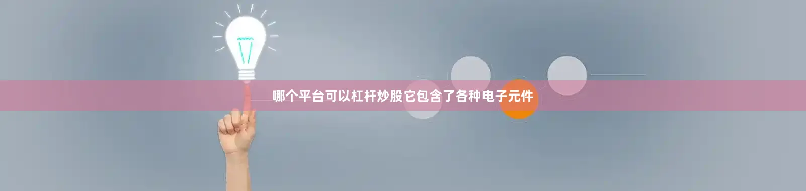 哪个平台可以杠杆炒股它包含了各种电子元件